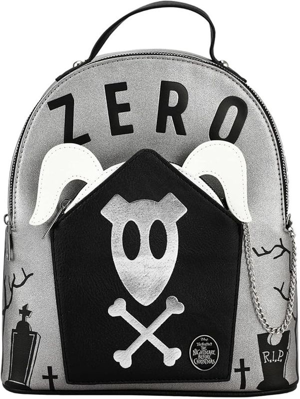 Nightmare Before Christmas Zero Graveyard Metallic Mini Backpack with Removable Coin Pouch
