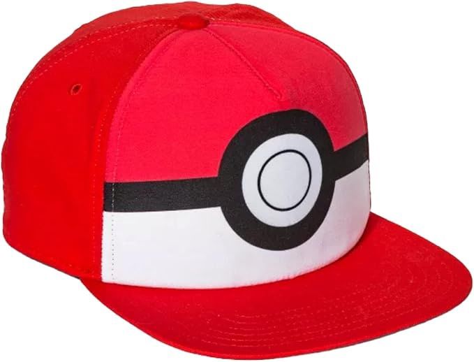 POKÉMON - Pokeball Foam Backed Print &amp; Emb - Red Youth Hat