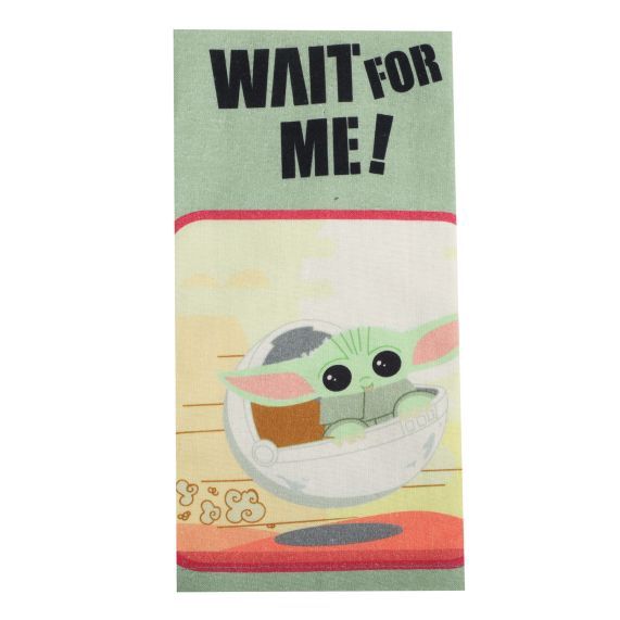 Star Wars The Mandalorian Grogu Wait For Me Dish Towel