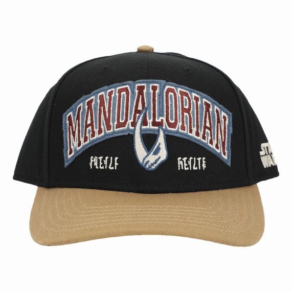 Star Wars Mandalorian Logo Beige Brim Snapback Hat