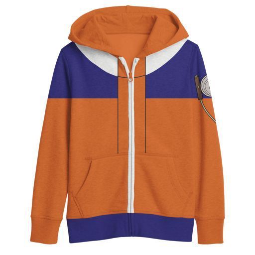 NARUTO - Classic Uzumaki Naruto Youth  Cosplay Zip Up Hoodie