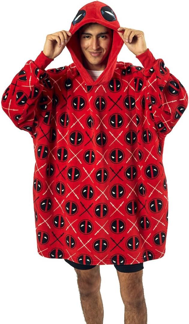 Marvel Deadpool Red Oversized Hooded Blanket