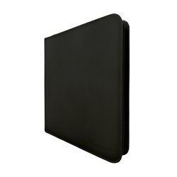 Pro Binder 12 Pocket Vivid Zippered Black Toploader Binder 80