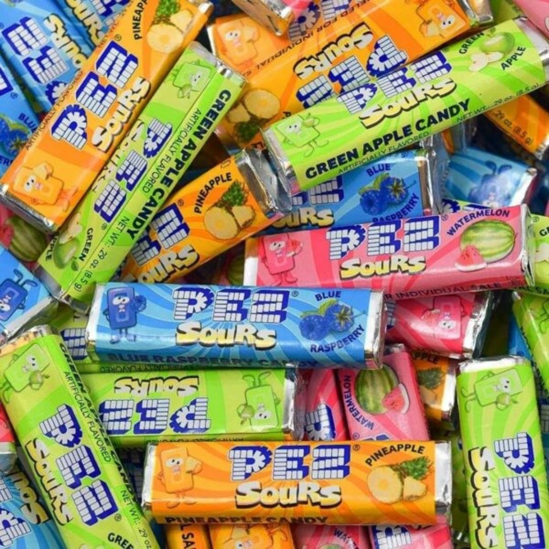 PEZ Sour Refill Roll (Assorted Fruit) x8