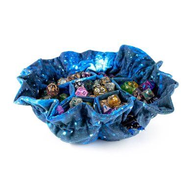 Dice Bag: Velvet Compartment Dice Bag w / Pockets, Colour: Galaxy