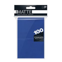 MATTE 100ct NON GLARE DECK PROTECTORS, Colour: Blue Non Glare