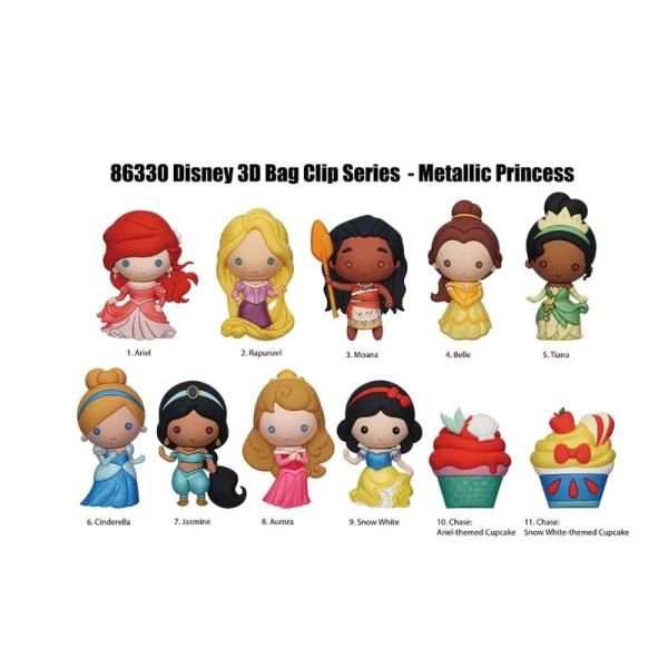 3D Foam Bag Clip Disney Princess
