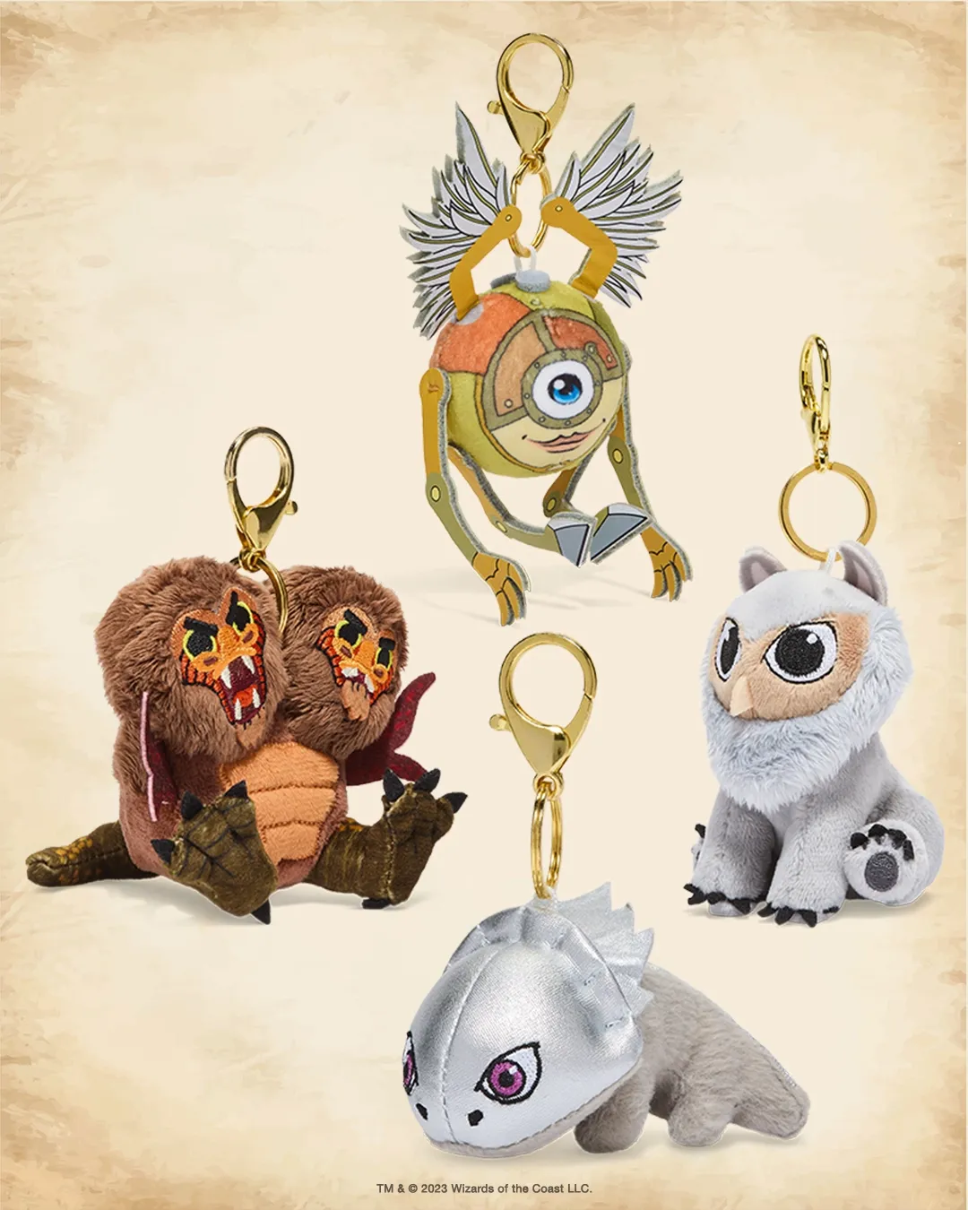 D&amp;D PLUSH CHARMS / Dungeons &amp; Dragons® 3" Collectible Plush Charms, Design: Wave 2