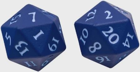 Ultra Pro - Dice Set - 2D20 - Heavy Metal 2 Piece Set, Colour: Vivid Blue