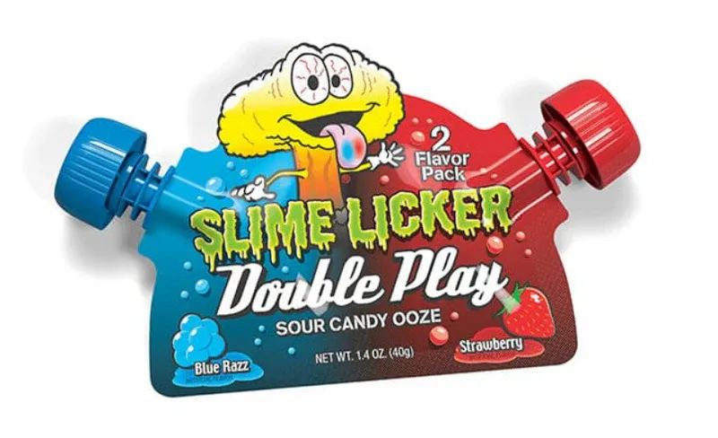 Toxic Waste Slime Licker Double Play Blue Razz &amp; Strawberry