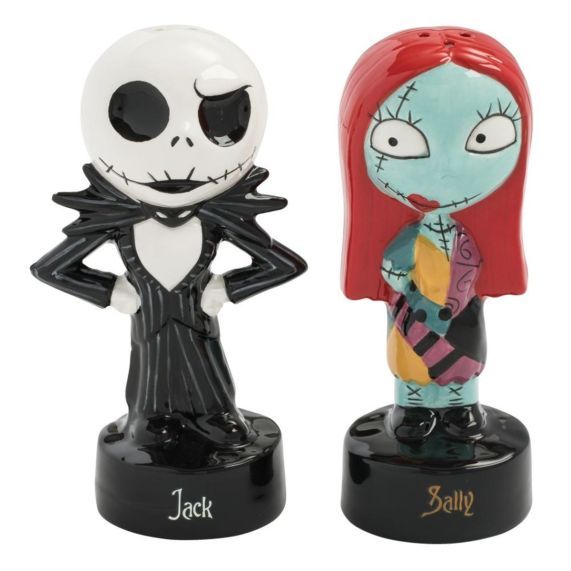 Vandor Nightmare Before Christmas Jack &amp; Sally Salt and Pepper Set