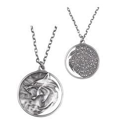 Witcher Netflix Wolf Medallion Necklace Replica B