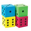 FOAM DICE 100MM, Colour: Blue
