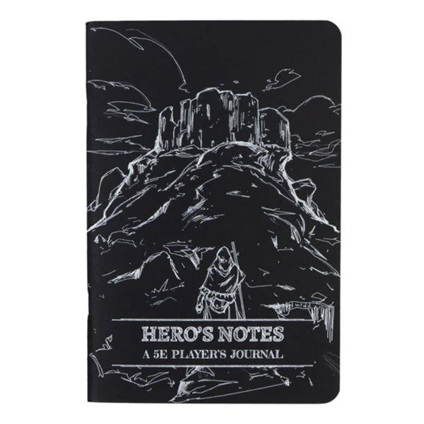 Hero's Notes - A 5E Player's Journal: Black