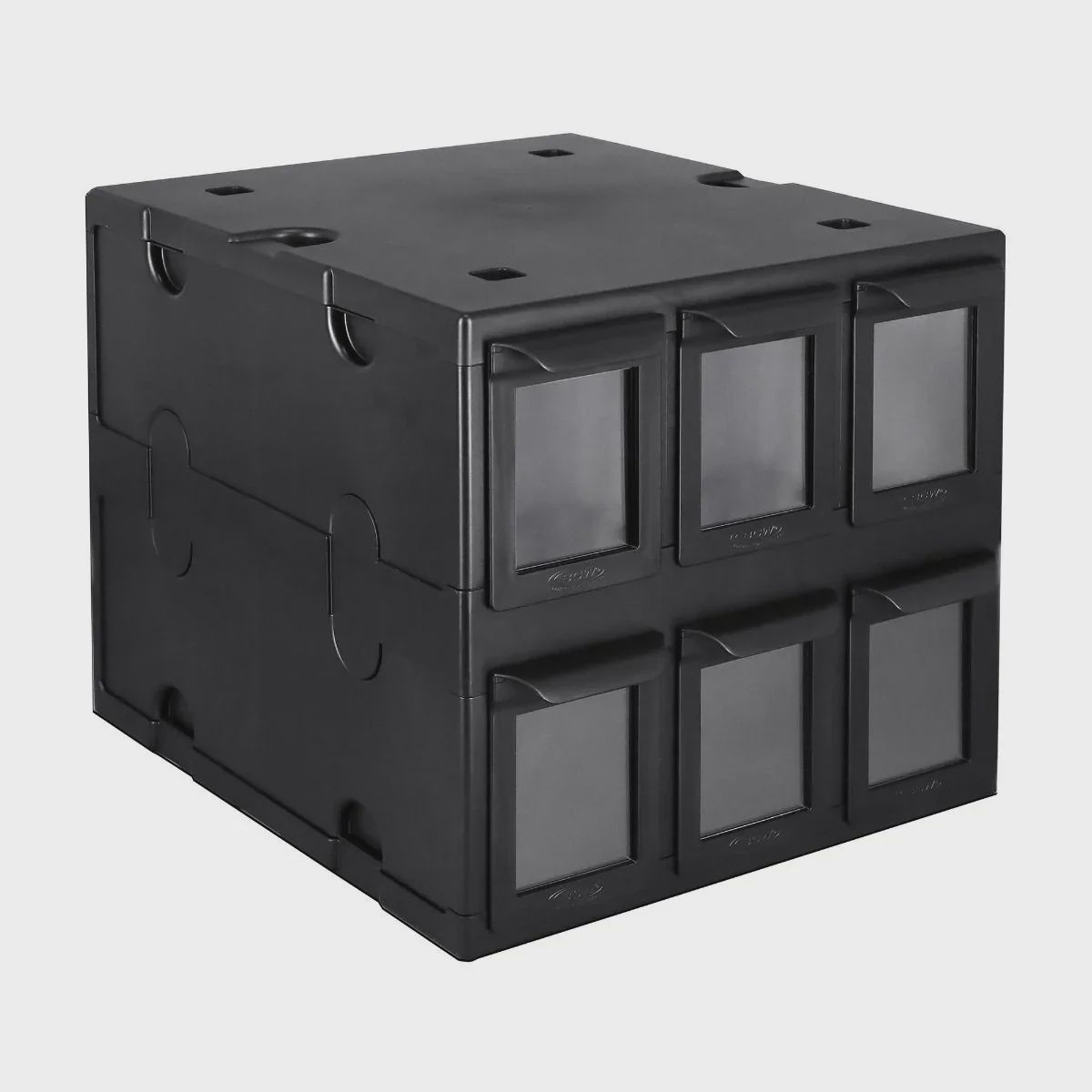 Card Catalogue 6 Drawer, Colour: Black