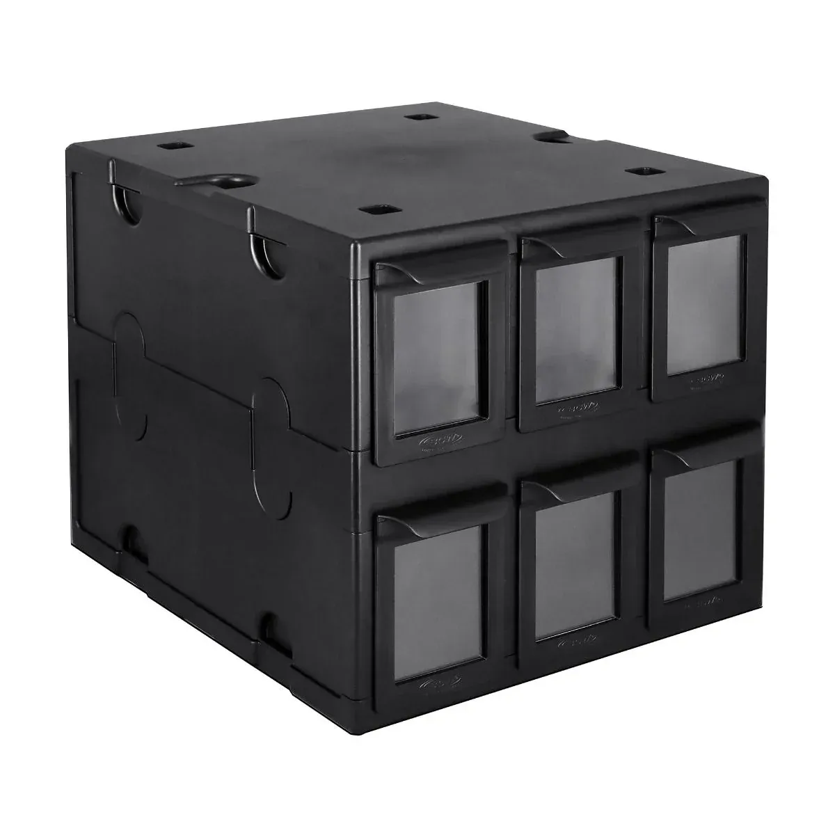 Card Catalogue 6 Drawer, Colour: Black