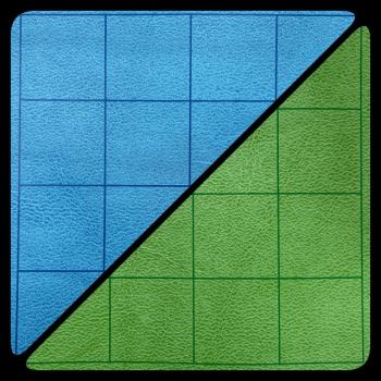 BattleMat 1" Reversible 26" x 23.5", Colour: 1" Square Blue-Grn