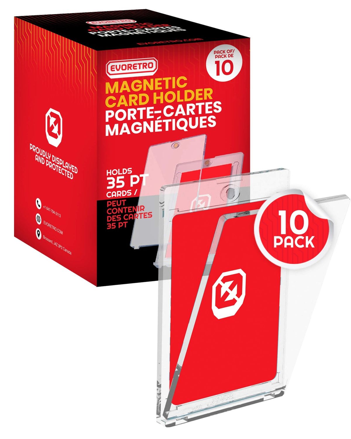 EVORETRO One Touch Magnetic Card Holder 35PT 10 Pack