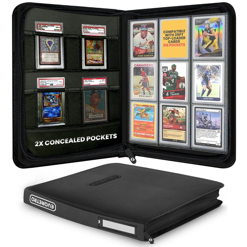 EVORETRO Shield+ Top Loader Binder 3x3 216 Card holder