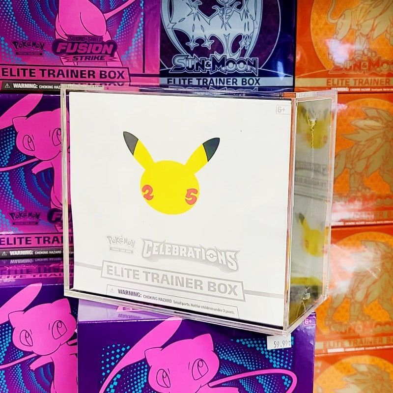 Pokemon ETB Elite Trainer Box w/ Sliding Lid Anti-UV - EVORETRO Acrylic Protector 4.0MM