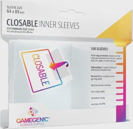 Sleeves: Gamegenic: Closable Inner Sleeves (100)