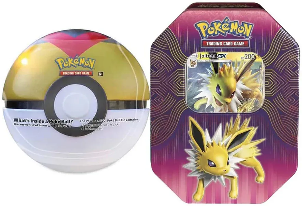 Pokémon GX Tin and Poké Ball - 2 Pack Tin Combo Set (Art Style May Vary)