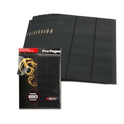 Pages 18 Pocket Sideload Black 10 Pack, Colour: Black, Size: 18pkt
