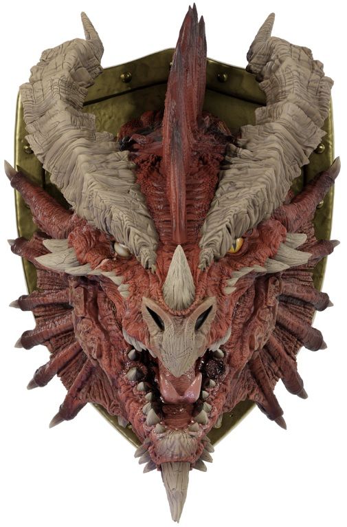 Dungeons &amp; Dragons Replicas of The Realms Ancient Red Dragon Trophy Plaque Limited Edition 50TH Anniversary