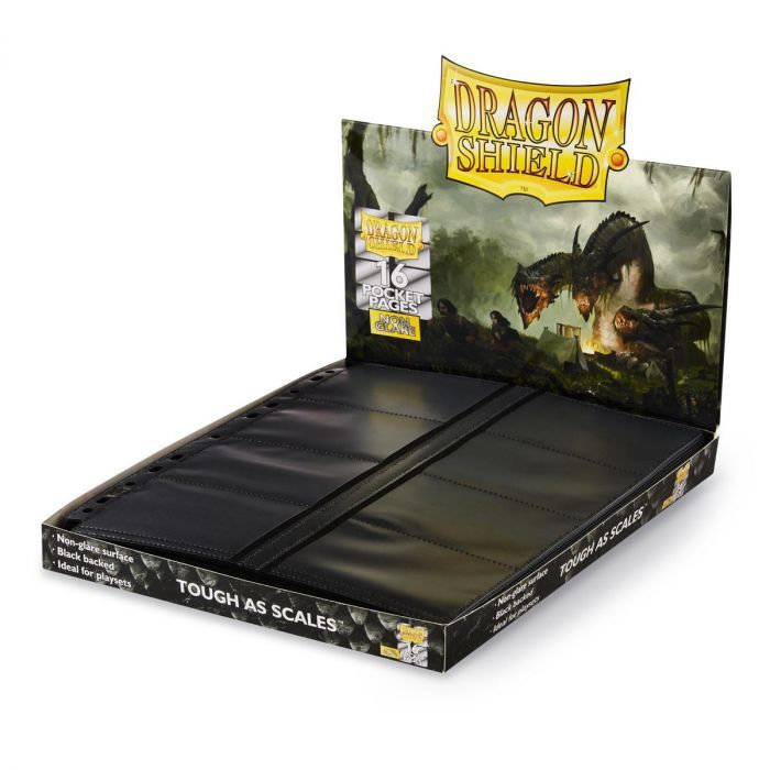 Pages: Dragon Shield: 16-pkt Centerloader: Non-Glare Black Backed