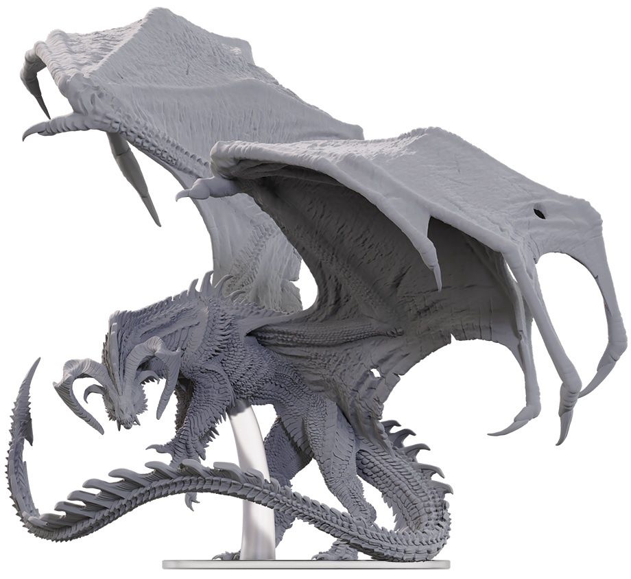 DND Unpainted Minis Adult Black Dragon