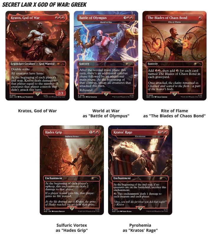 Magic: The Gathering – Secret Lair Playstation Super Drop God Of War: