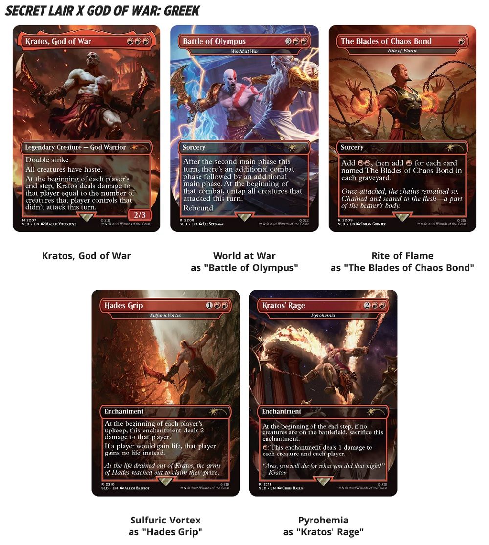 Magic: The Gathering – Secret Lair Playstation Super Drop God Of War:, Edition: Vengeance Regular