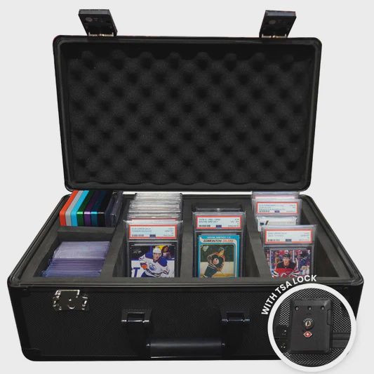 EVORETRO Aluminum Graded Card Storage Box, TSA Lock Black