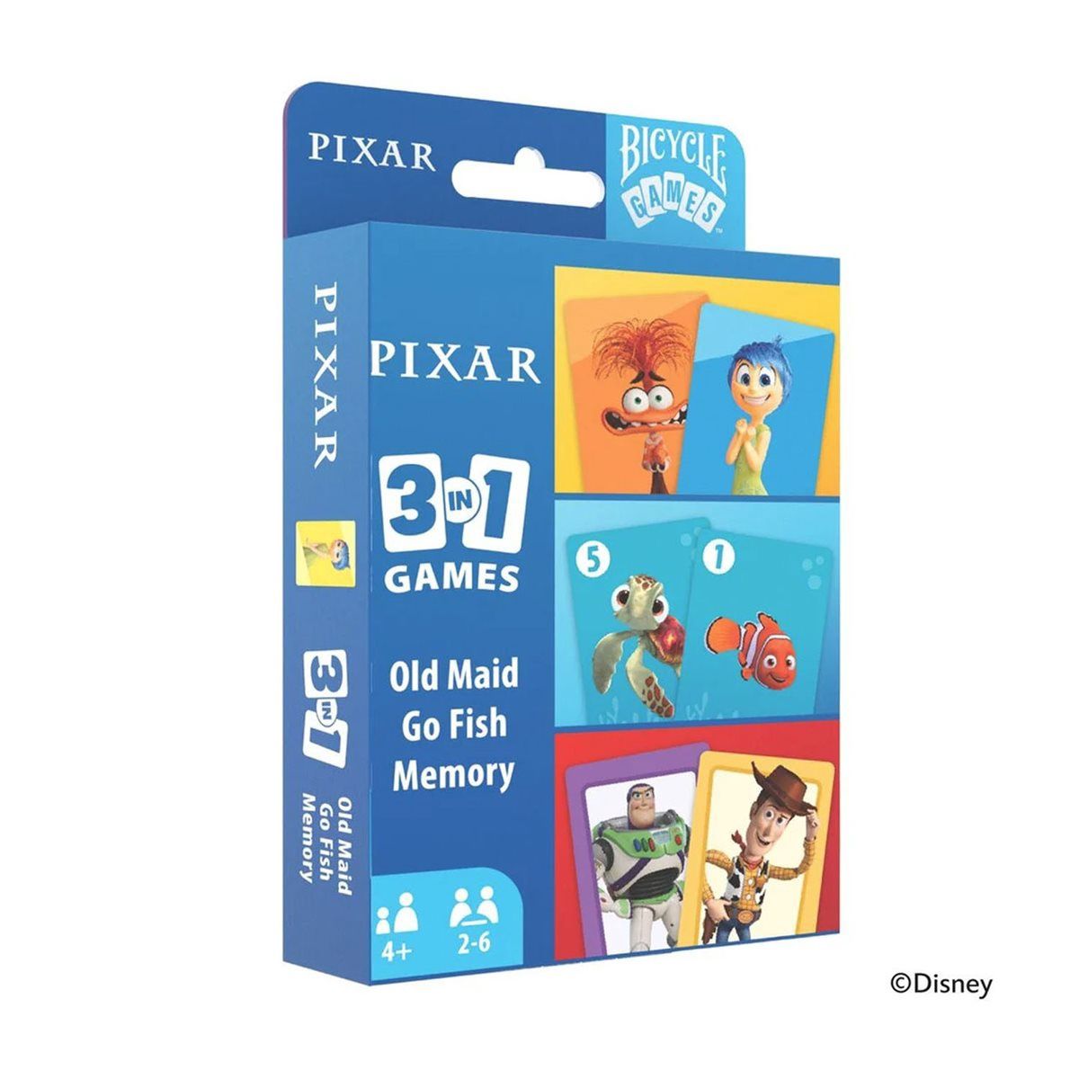 Bicycle Playing Cards - Disney: Pixar 3-in-1 Games