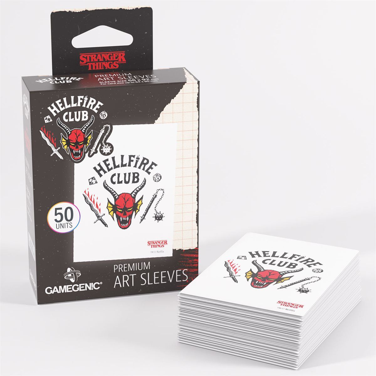 Sleeves: Stranger Things:, Design: Hellfire Club: Art Sleeves: Hellfire Club