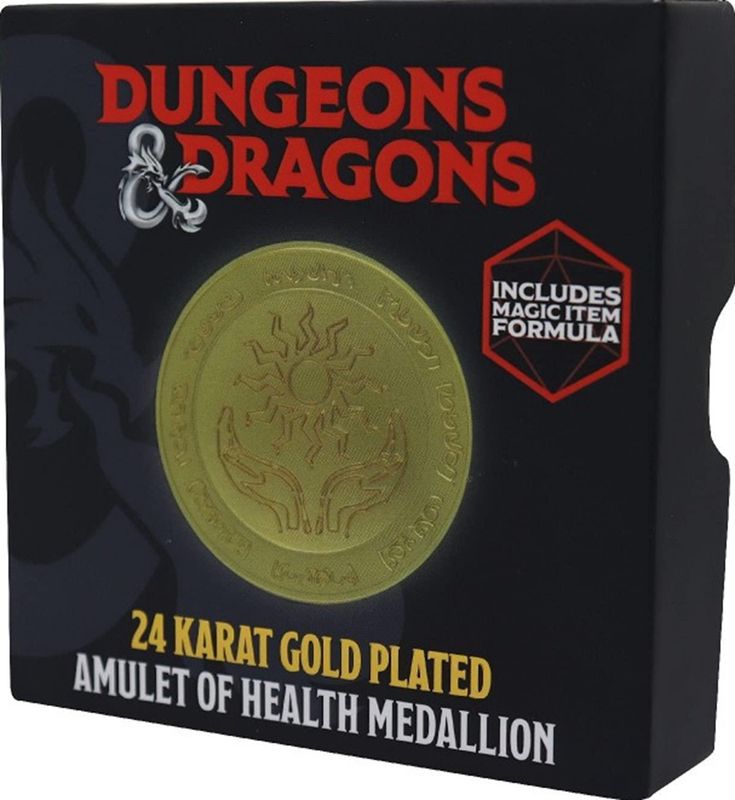 DND 24K Gold Plated Amulet Of Health Medallion