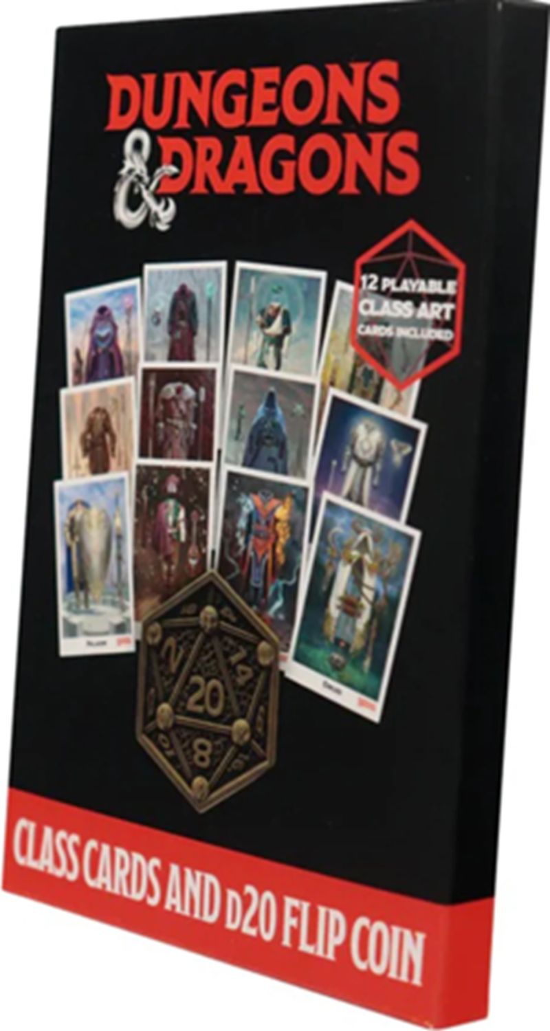 DND Class Cards And D20 Flip Coin