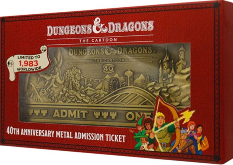 DND: The Cartoon 40TH Anniversary Rollercoaster Ticket Replica