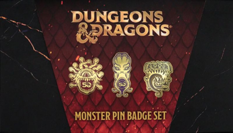 DND 50TH Anniversary Pin Badges Set Of 3