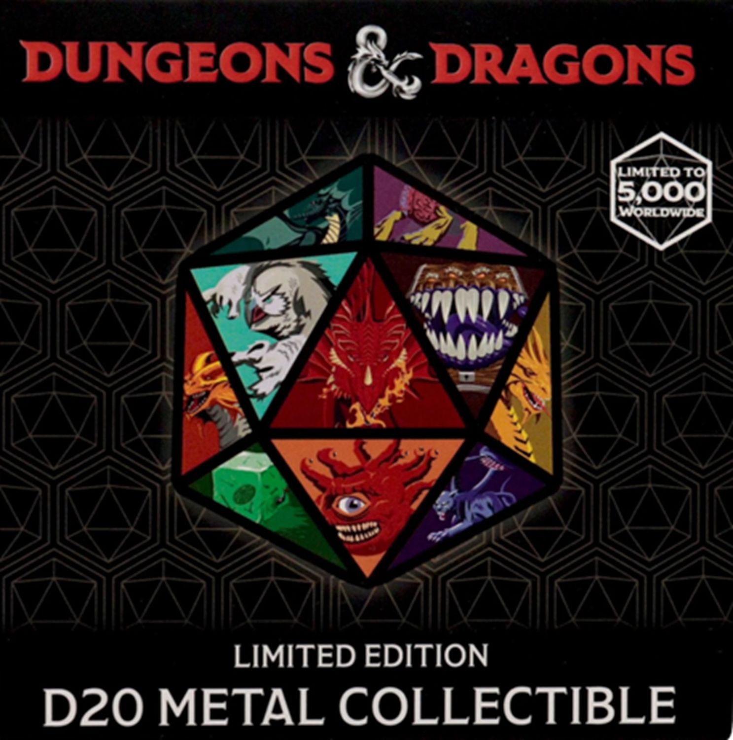 DND D20 Die Metal Medallion