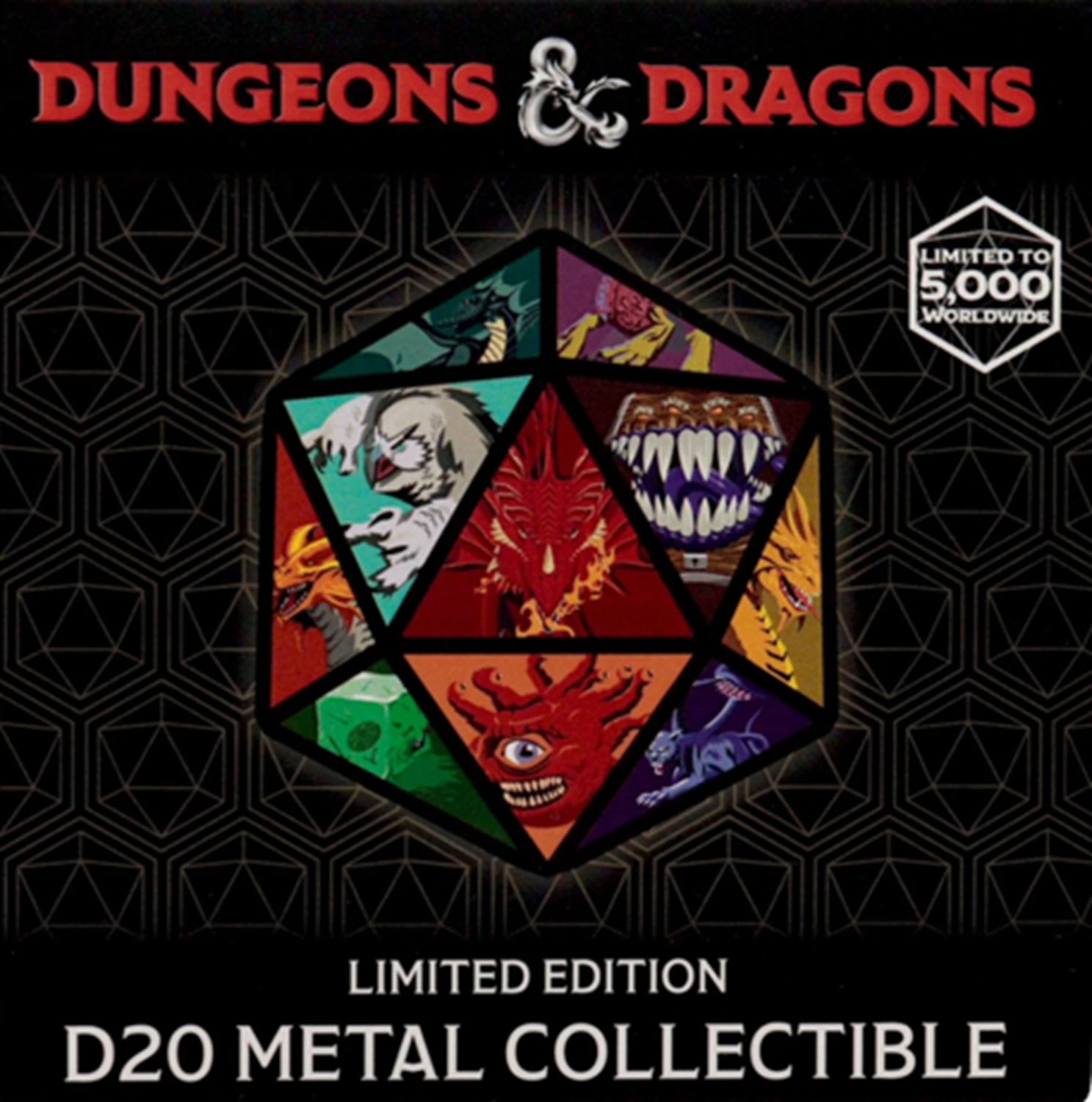 Dungeons &amp; Dragons D20 Die Metal Medallion