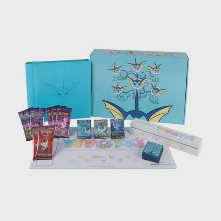 Simplified Chinese Pokemon Eevee Sealed Jumbo Collection Box:, Character: Vaporeon