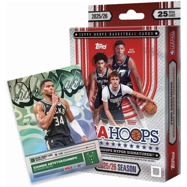 2025-26 Topps NBA Hoops Basketball Trading Card Hanger Box