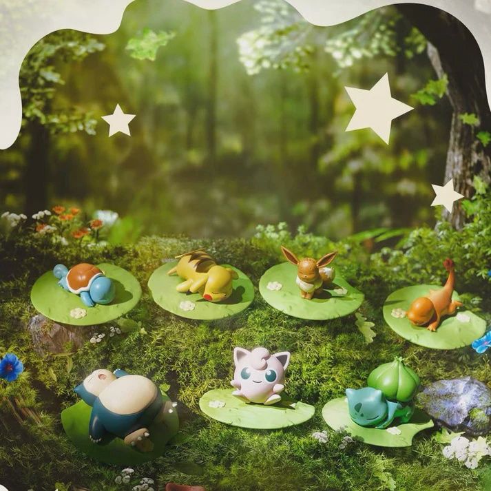 Pokémon Grassland Sleeping Figures Chinese Exclusive