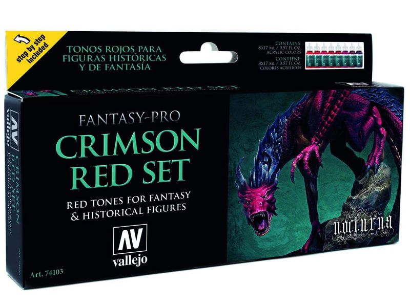 VALLEJO: FP 8 Colour Set- Crimson Red Set