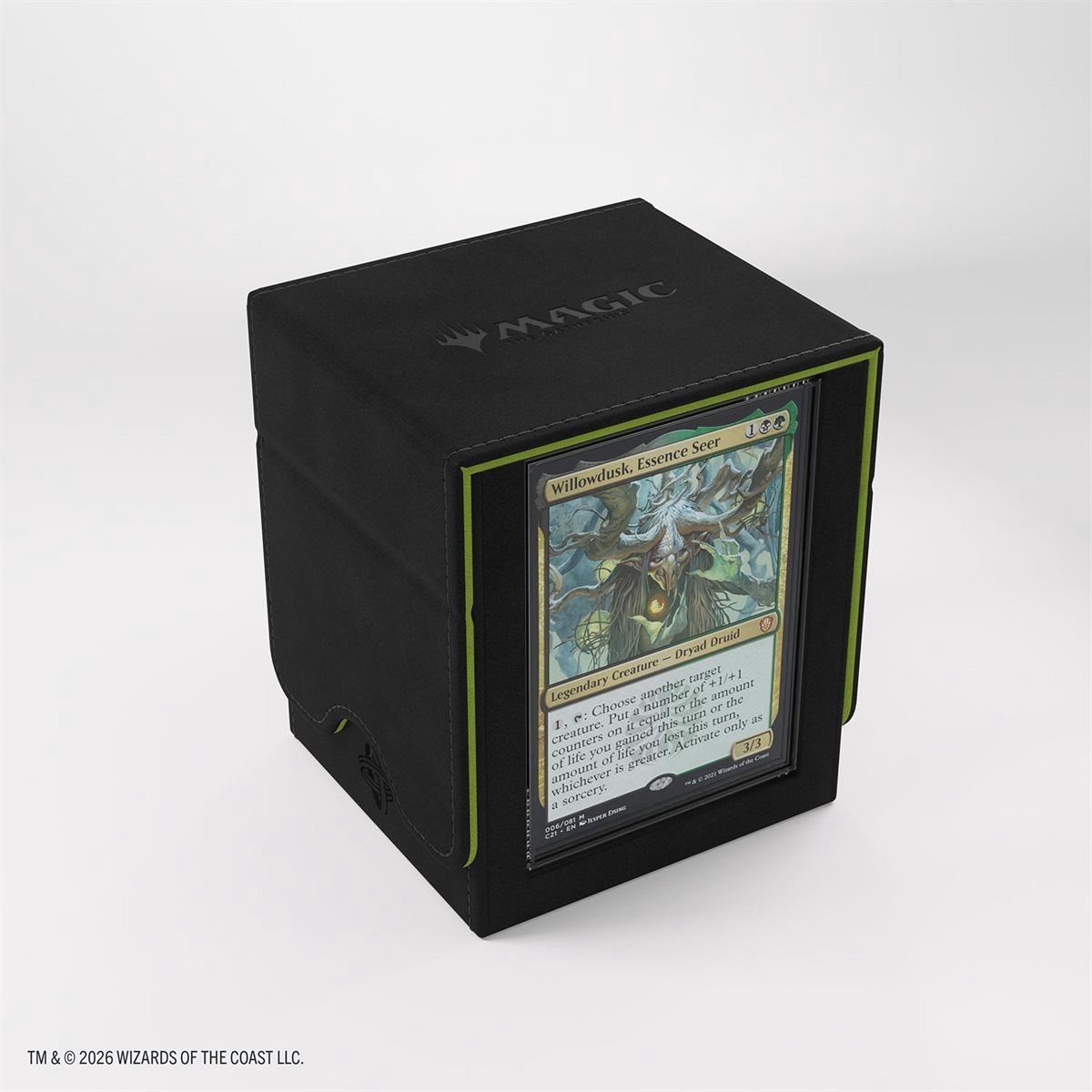 Deck Box: Magic: The Gathering-Secrets of Strixhaven: Squire Plus XL (100ct):, Colour: Black / Green