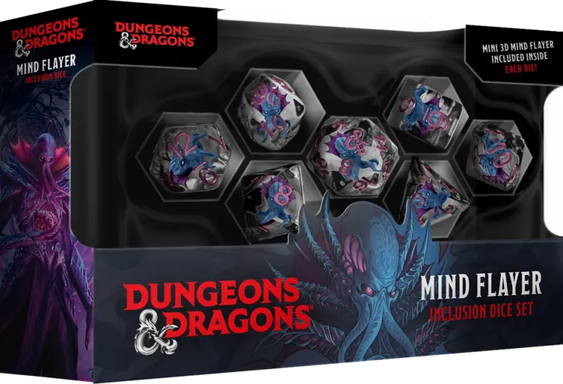 DND Mind Flayer Resin Dice Set