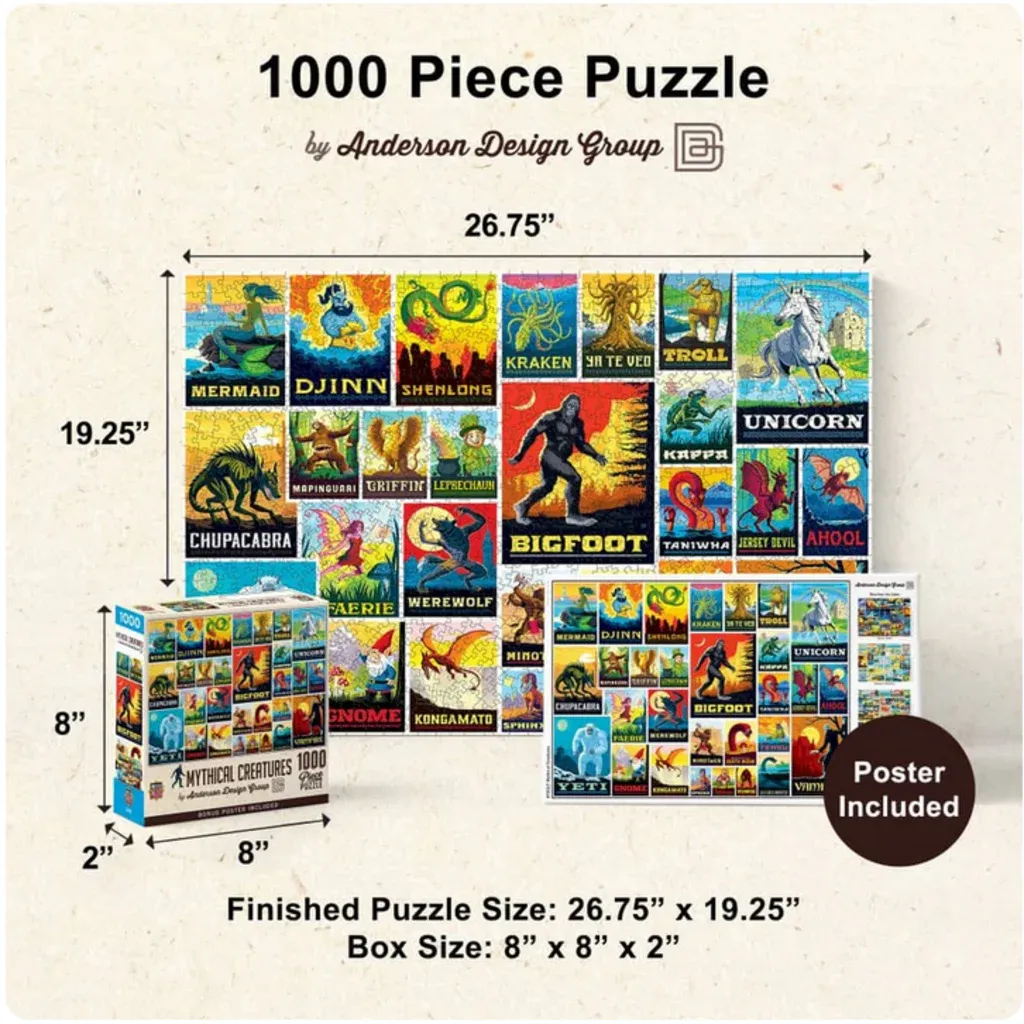 Vintage Posters Mythical Creature 1000PC Puzzle