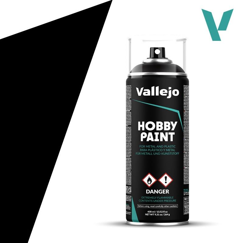 Vallejo: Aerosol, Colour: Black Primer 400ML