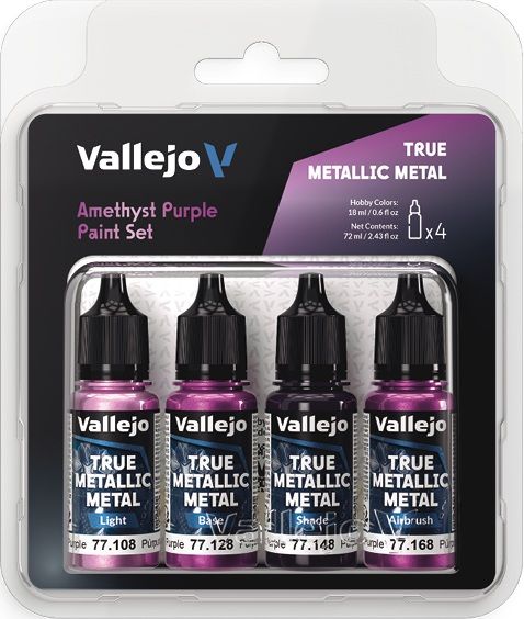 Vallejo: True Metallic Metal, Colour: Amethyst Purple Paint Set